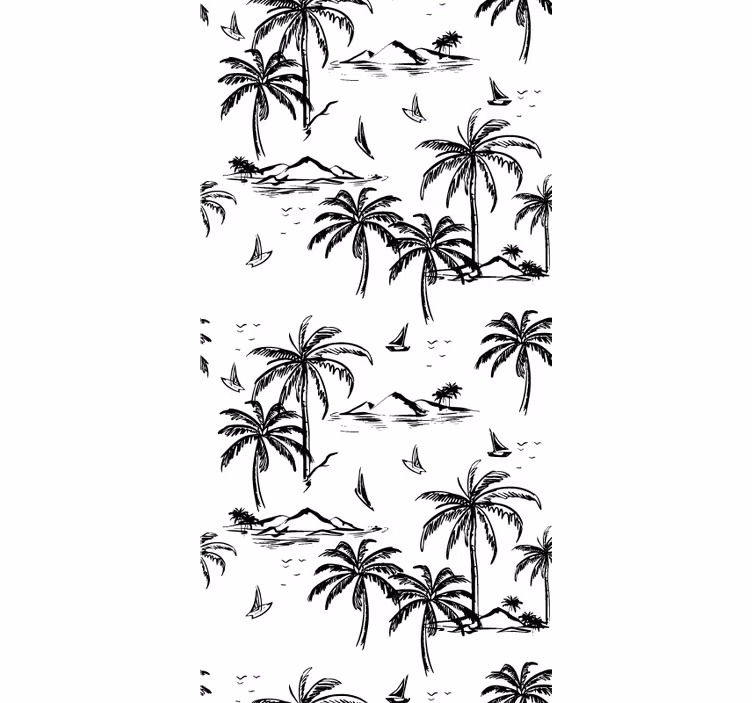 Tropical Island Scenery jungle wallpaper - TenStickers