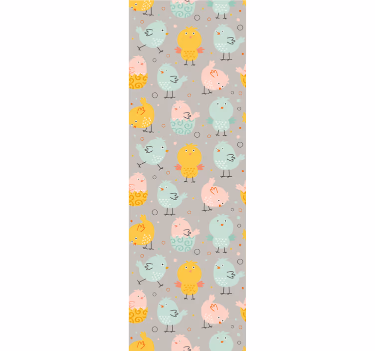 Chirpy Bird Pattern animal wallpaper - TenStickers