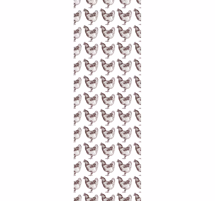 Hen Pattern Design animal wallpaper - TenStickers