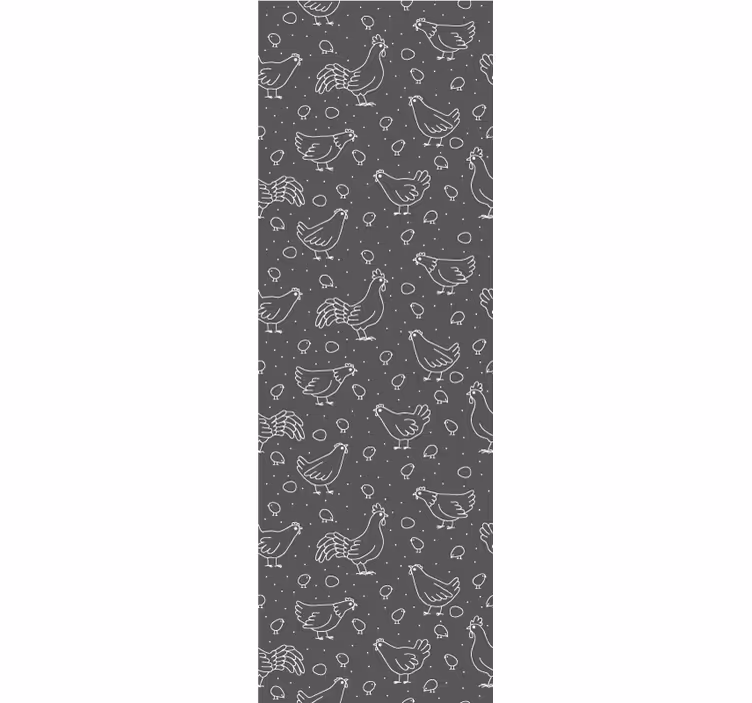 Seamless pattern with chicken rooster wallpaper - TenStickers