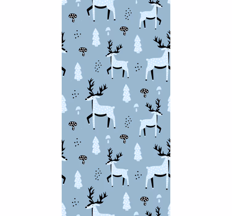 Reindeer Pattern Design animal wallpaper - TenStickers