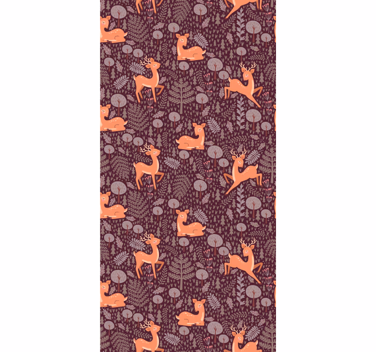 Vintage stag animal wallpaper - TenStickers