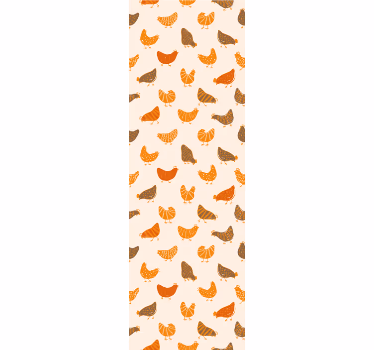 Charming Hen Pattern animal wallpaper - TenStickers