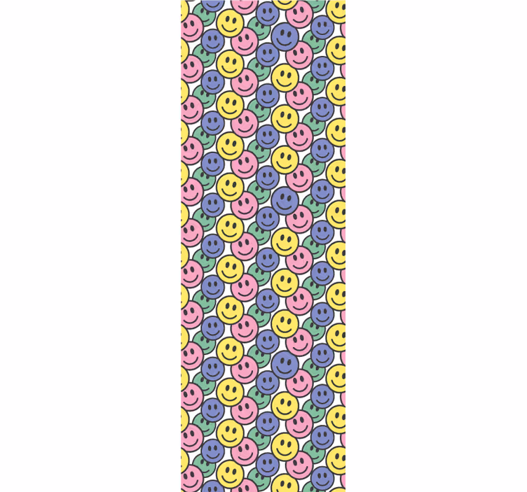 Smiley Pattern art wallpaper - TenStickers