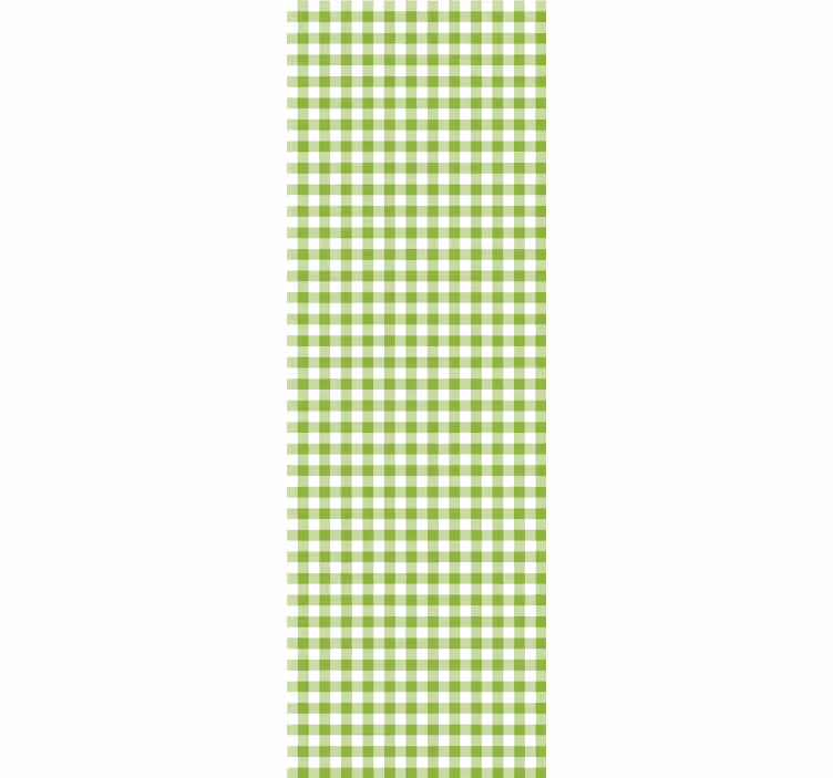 Gingham Check Pattern dining room wallpaper - TenStickers