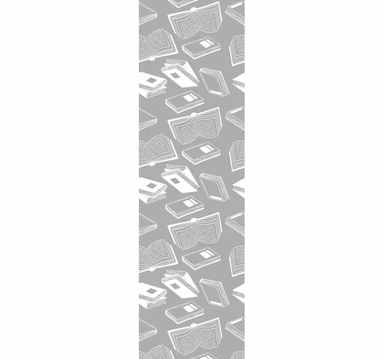 Literary Motif Grey Wallpaper - TenStickers
