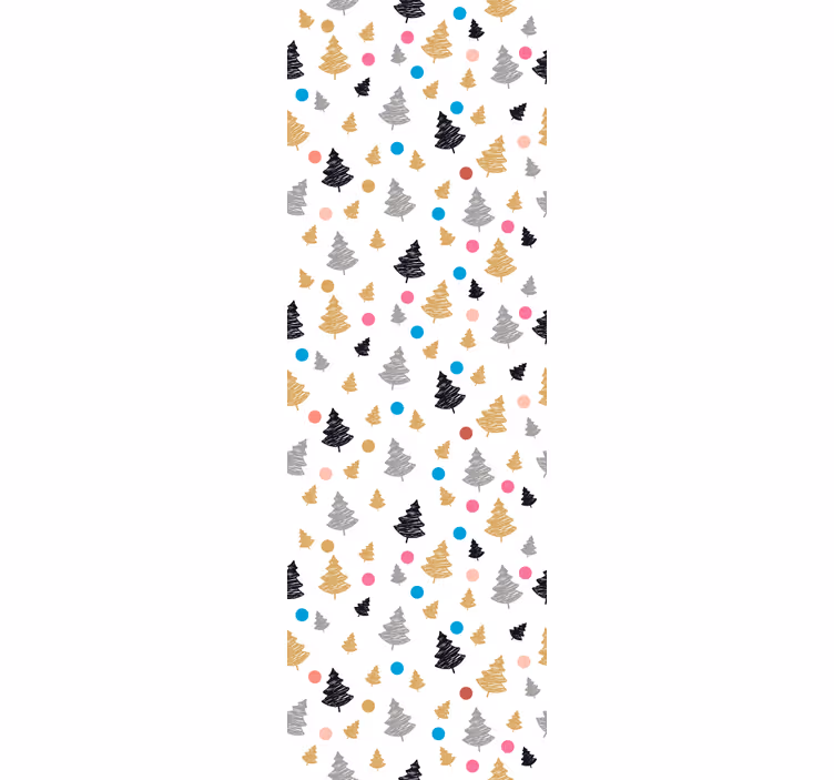 Colorful dots with trees Wedding Wallpaper - TenStickers