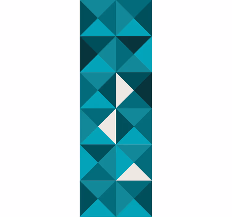 Blue triangular design geometric wallpaper - TenStickers
