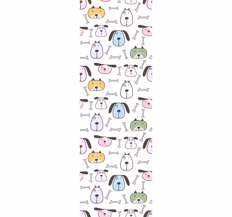 Cartoon Canine Friends dog wallpaper - TenStickers