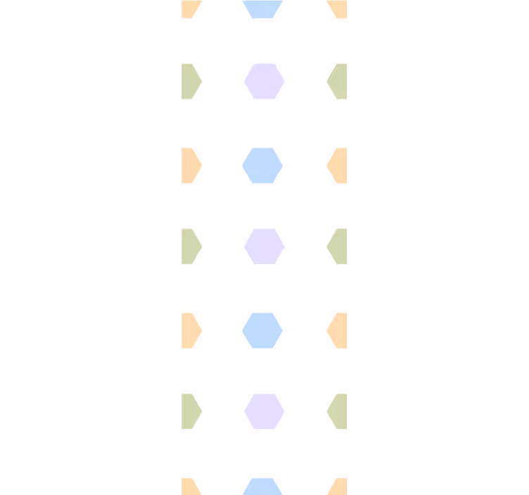 Pastel Hexagons geometric wallpaper - TenStickers