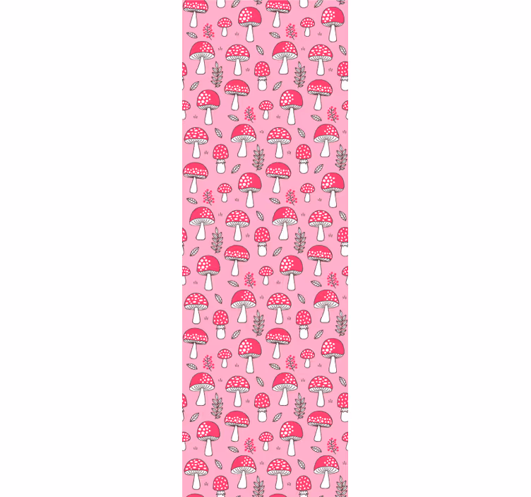 Mushroom Patterns art wallpaper - TenStickers