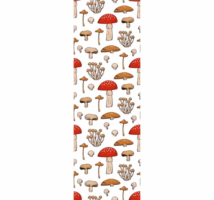 Mushroom Variety animal wallpaper - TenStickers