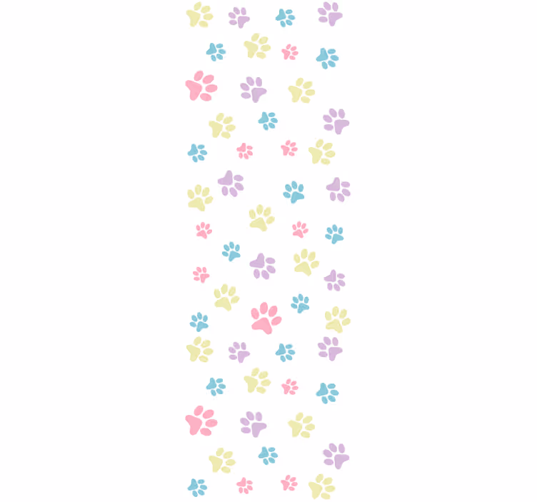 Paw Pattern Play dog wallpaper - TenStickers