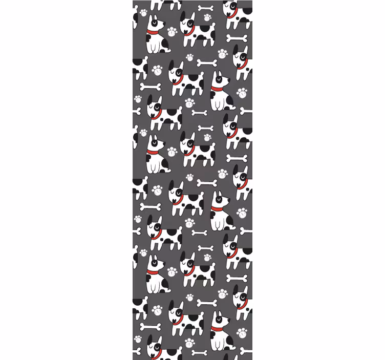 Playful Canine Illustration dog wallpaper - TenStickers