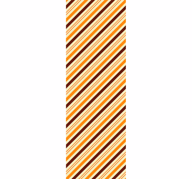 Retro orange and brown pattern wallpaper - TenStickers