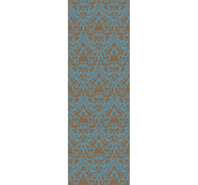 Baroque wallpaper with ornate leaf designs - TenStickers