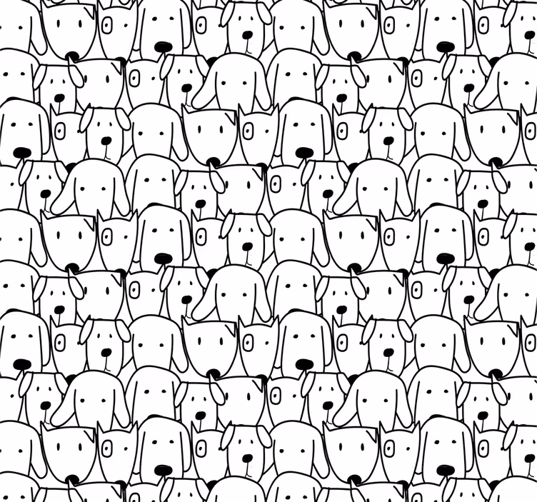 Canine Illustration dog wallpaper - TenStickers