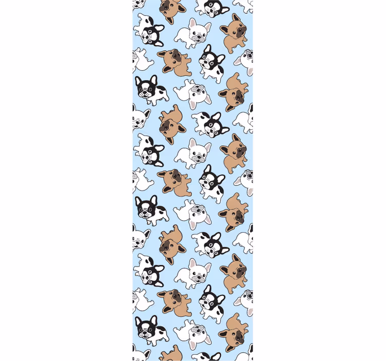 Playful Puppies Pattern animal wallpaper - TenStickers