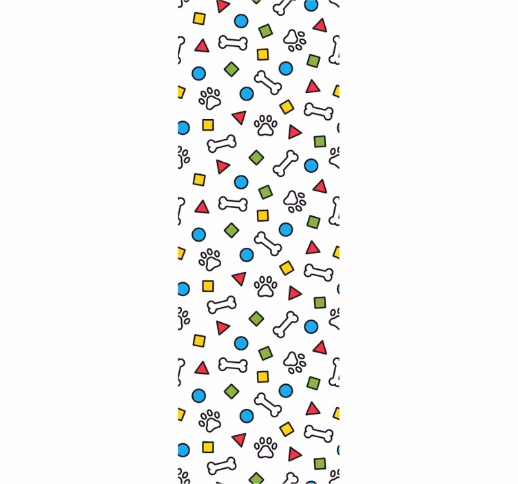 Playful Pet Motifs dog wallpaper - TenStickers