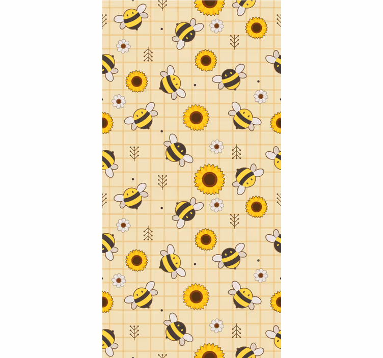 Sweet sunflower design Flowery Wallpaper - TenStickers