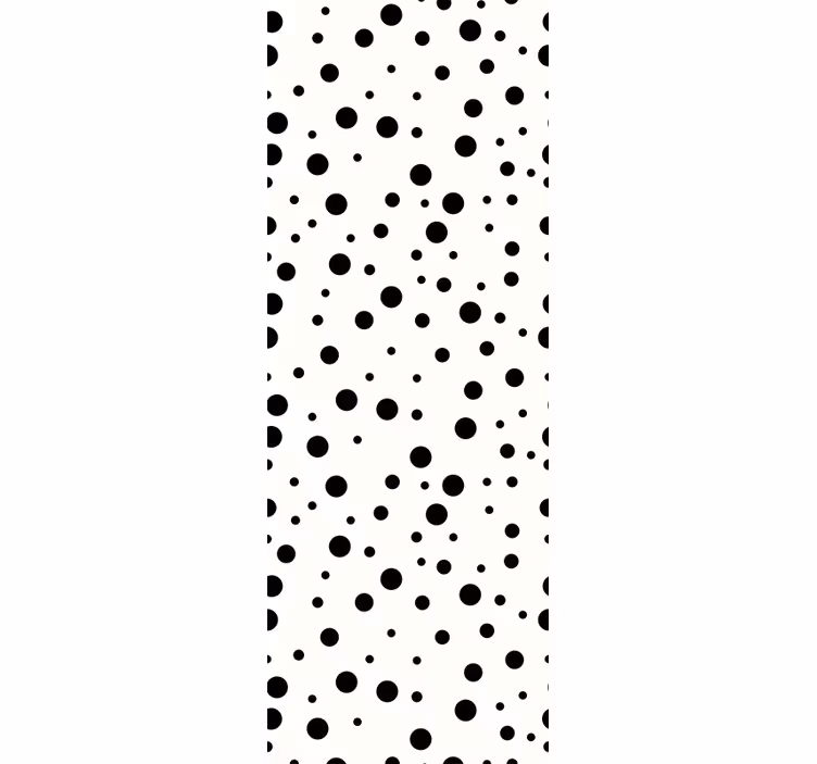 Black polka dots on white Wedding Wallpaper - TenStickers