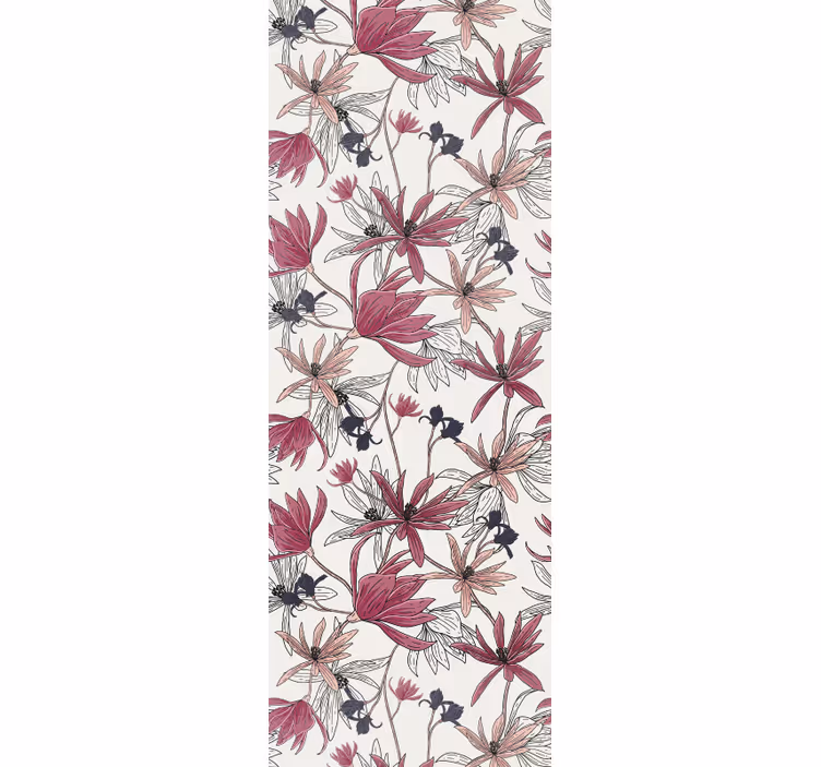 Floral Botanical Display flower wallpaper - TenStickers