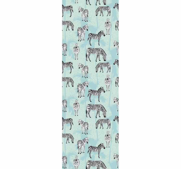 Zebra wallpaper with zebra patterns - TenStickers