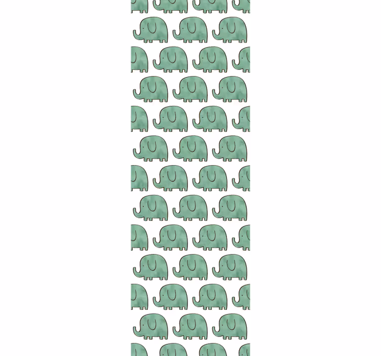 Charming Elephants elephant wallpaper - TenStickers