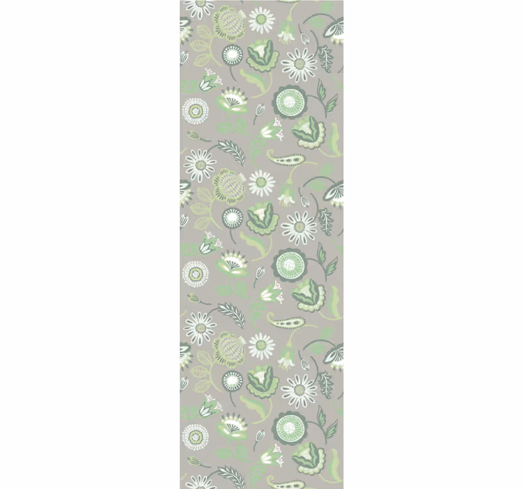 Botanical Greenery Motif floral wallpaper - TenStickers