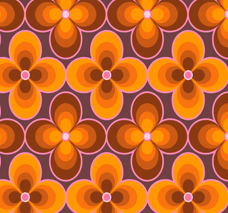 Angular Blossom Explosion geometric wallpaper - TenStickers