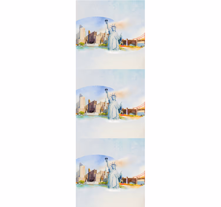 Urban Landmark Collage New York wallpaper - TenStickers