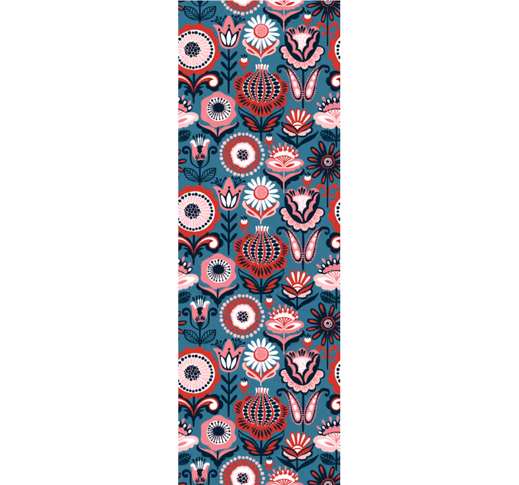 Ornamental Blooms floral wallpaper - TenStickers