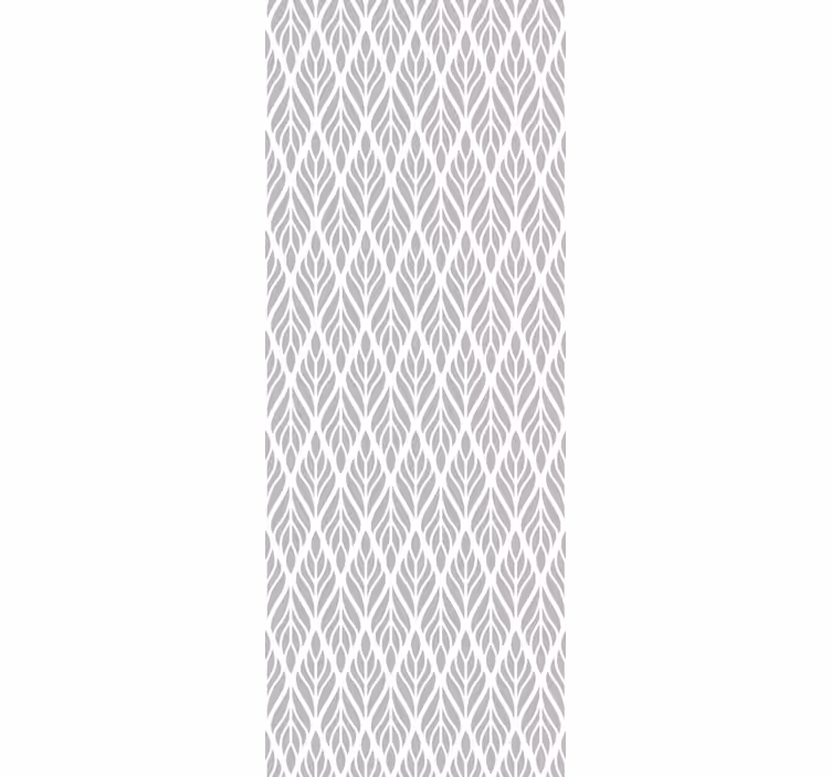 Grey modern arrangement leaf wallpaper - TenStickers