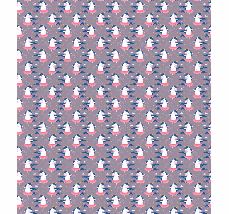 Mythical Unicorns nursery wallpaper - TenStickers