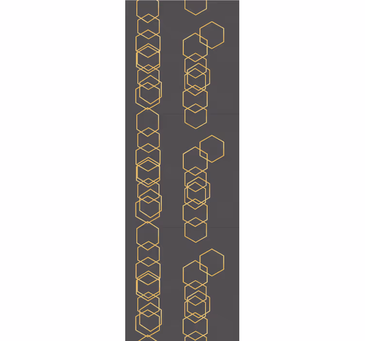 Geometric wallpaper with linear design - TenStickers