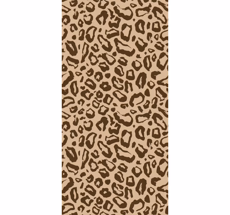 Beige feline pattern leopard wallpaper - TenStickers