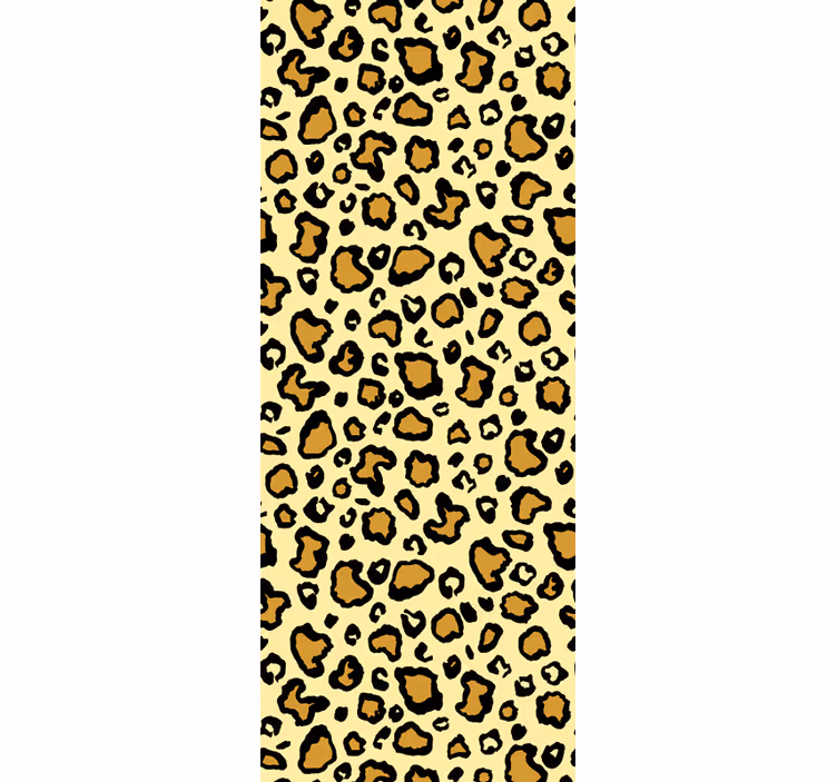 Classic yellow pattern leopard wallpaper - TenStickers