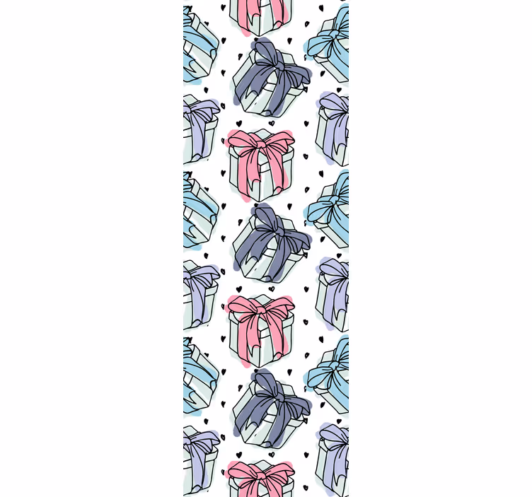 Festive Gift Boxes christmas wallpaper - TenStickers