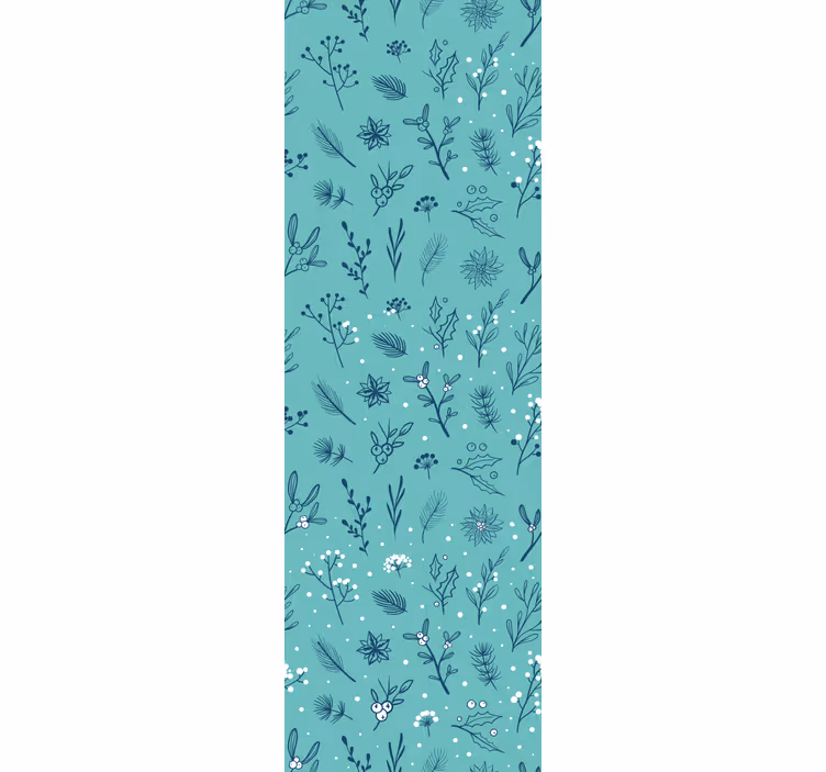 Festive Botanical christmas wallpaper - TenStickers