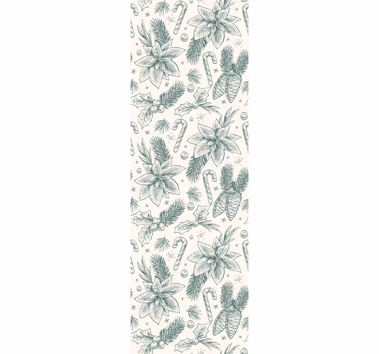 Holiday Botanical Motif christmas wallpaper - TenStickers