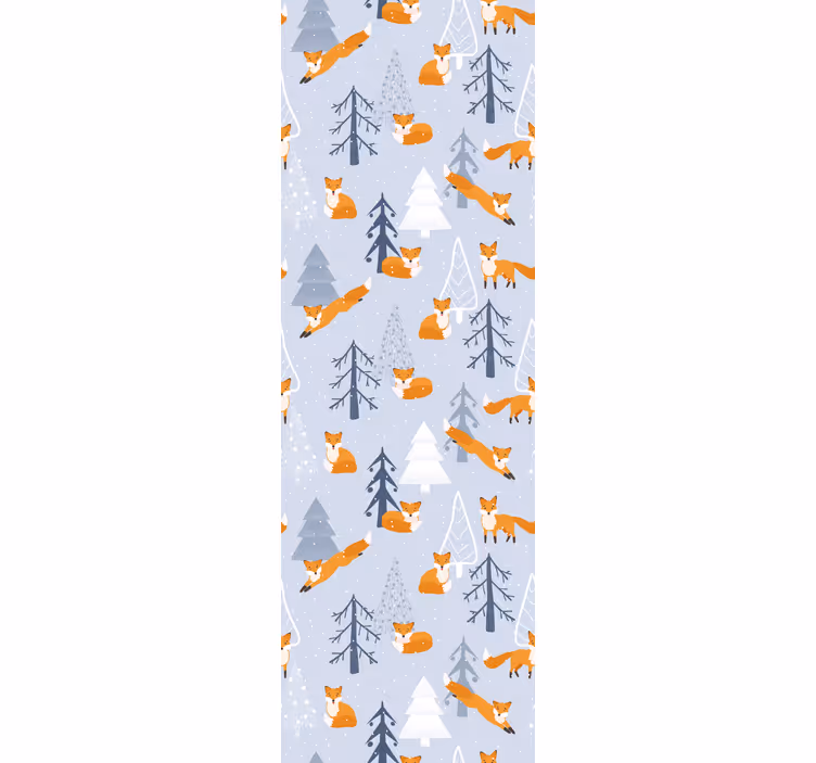 Forest Fox Scene animal wallpaper - TenStickers