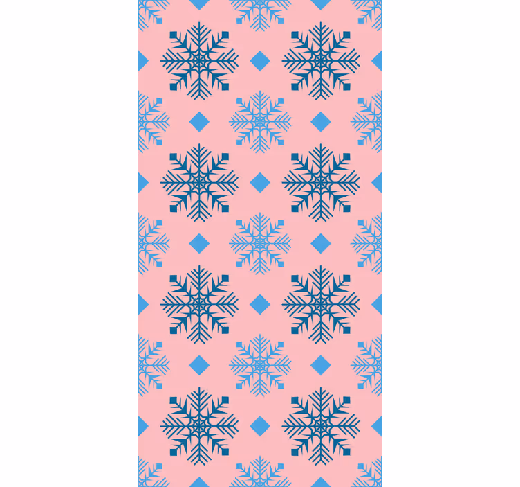 Geometric Snowflake Pattern christmas wallpaper - TenStickers