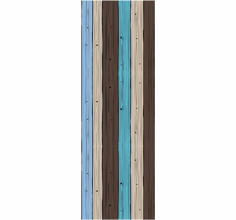Stylized Planks wood effect wallpaper - TenStickers