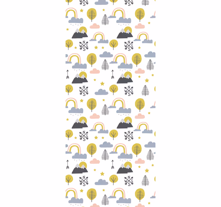 Playful Nature Scene kids wallpaper - TenStickers