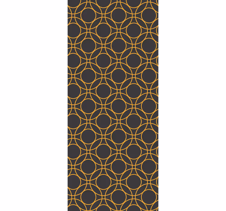 Golden circles gray background Room Wallpaper - TenStickers