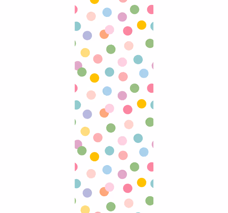 Colourful painted dots Living Room Wallpaper - TenStickers