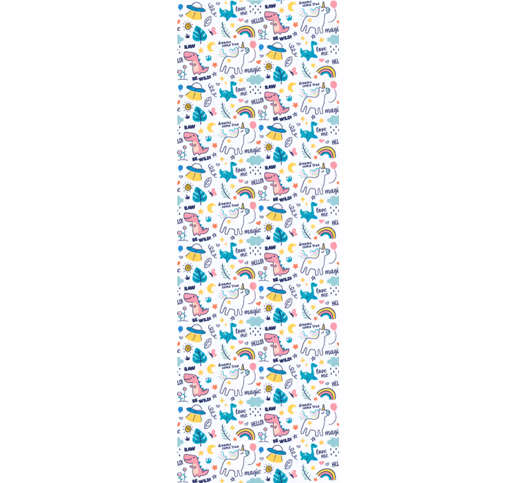 Magical Creatures Pattern butterfly wallpaper - TenStickers