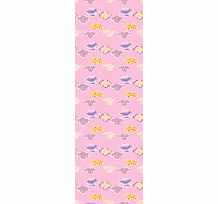 Cloudy Skies Pattern nursery wallpaper - TenStickers