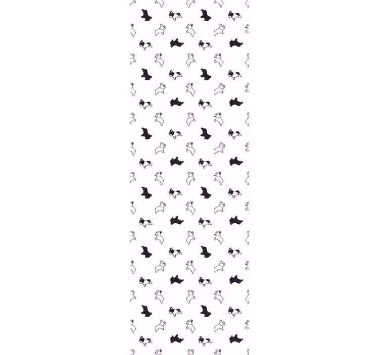 Puppy Sketches Pattern dog wallpaper - TenStickers