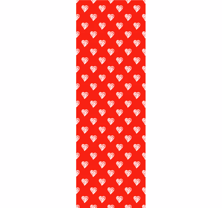 White drawn hearts Teen Bedroom Wallpaper - TenStickers
